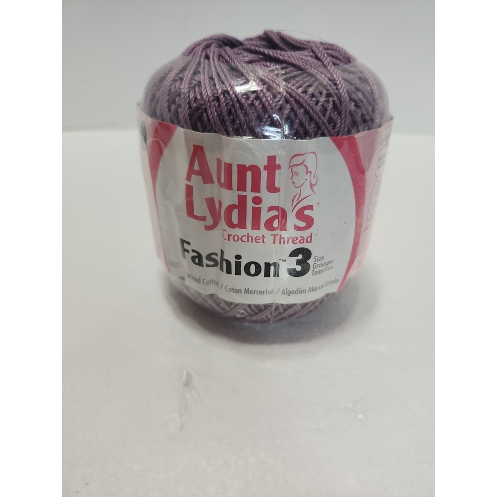 Aunt Lydia's Fashion Crochet Thread Size 3 Plum‎